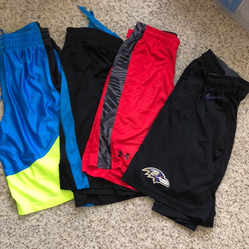 Under armor and Nike gym shorts